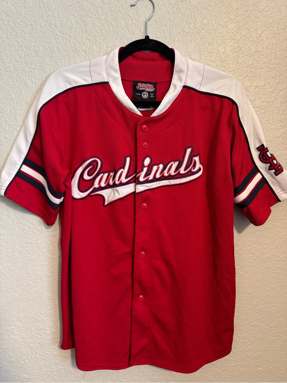 Stitches St Louis Cardinals Red & White Baseball Jersey